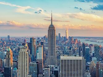 new york skyline including empire state building